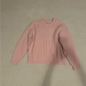Hollister Light Pink Cable Knit Sweater